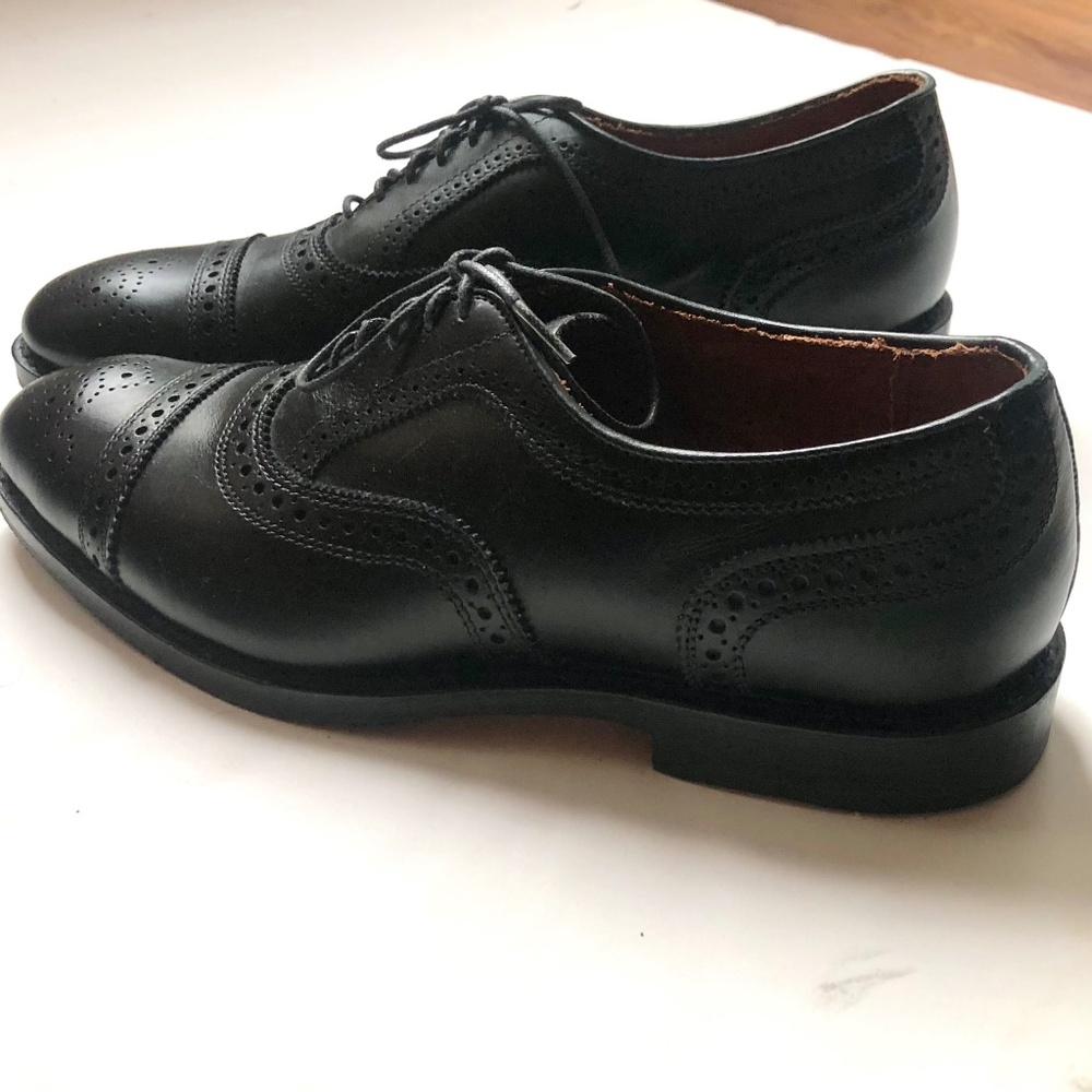 Brooks Brothers black cap toe brogue oxford shoes US 8 / EU 42 NWOT